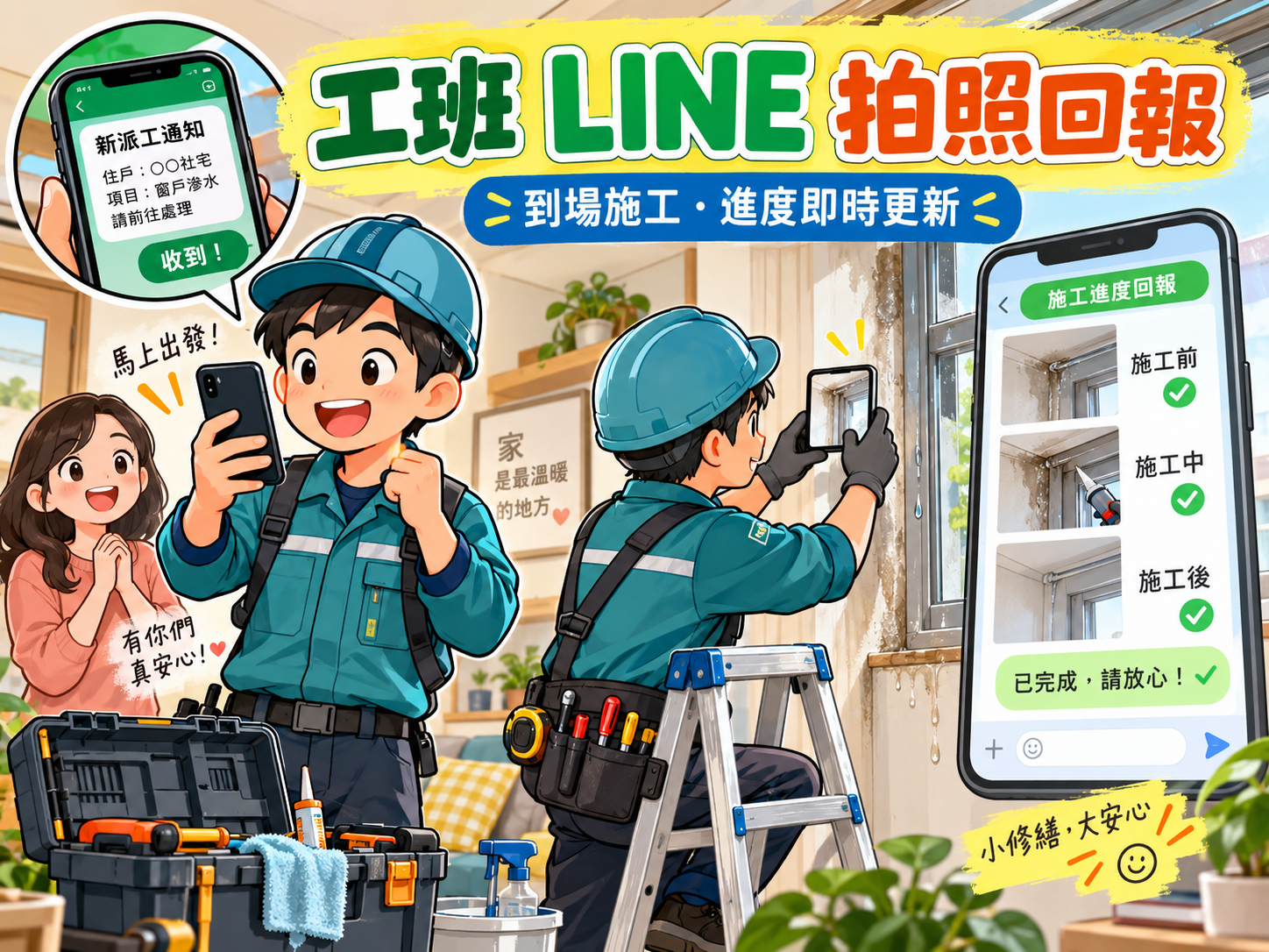 工班 LINE 拍照回報